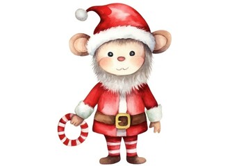 Monkey christmasred cartoon cute toy.