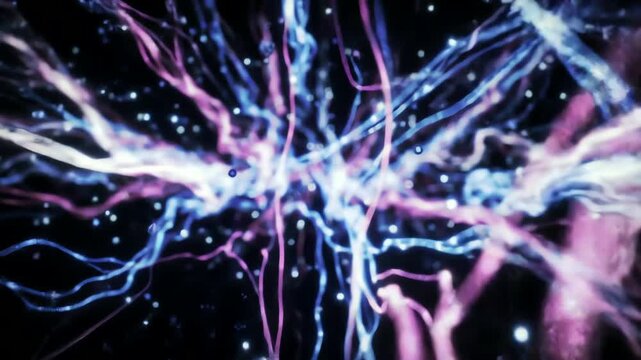 , cosmic strings vibrating across dimensions like glowing threads of light, weaving hidden layers of the universe