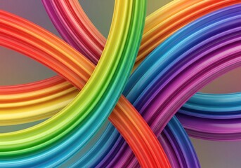 Fototapeta premium vibrant gradient blur, glass fractal wave, futuristic colorful abstract wallpaper for web and fashion, beautiful nature landscape backgrounds 