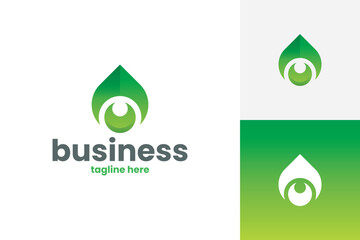 nature leaf eye logo vector