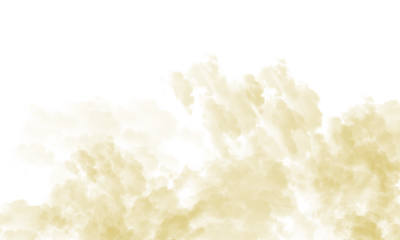 A digitally rendered image of clouds with orange hues against a black background abstract design