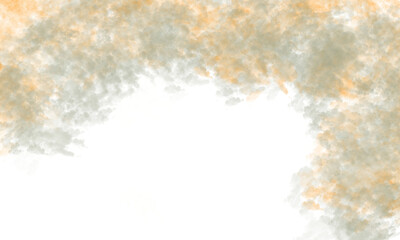 Abstract orange and white cloud with soft edges against a black background texture design