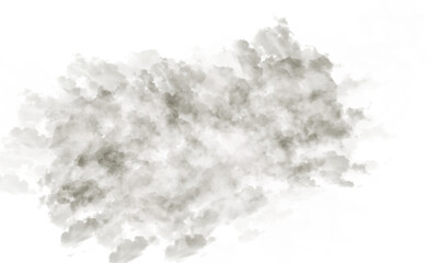 A dense cloud of white smoke billowing against a dark background creating a hazy atmosphere effect