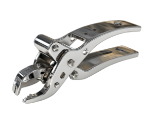 Polished metal pliers, 3D rendering
