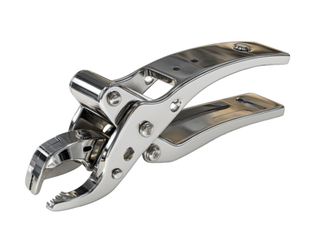Polished metal pliers, 3D rendering