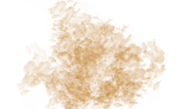 Abstract digital painting featuring a blend of brown and white hues on a black background art piece