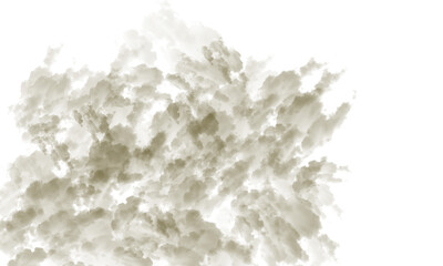 A brown and white cloud like formation against a black background with visible pixelation effects