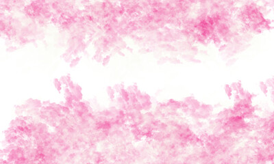 An abstract pink and white cloud like pattern with a horizontal black stripe in the middle