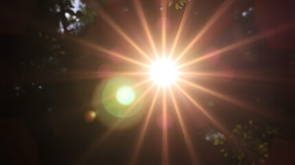 Naklejka premium Vector transparent sunlight special lens flare light effect