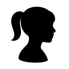 The Profile Silhouette of a Young Girl