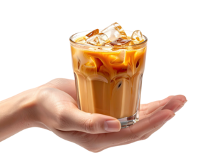 Iced coffee in a hand