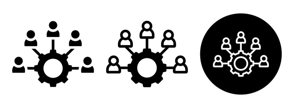 Human Resources Icon Collection Glyph & Mixed Style