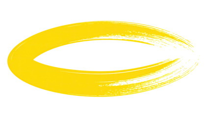 Yellow oval with brushstroke effect