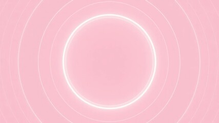 Obraz premium Minimalist pink background with concentric white circles