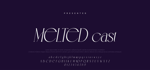 Premium luxury elegant alphabet letters and numbers. Vintage wedding typography classic serif font decorative vintage retro. creative vector illustration © Mark