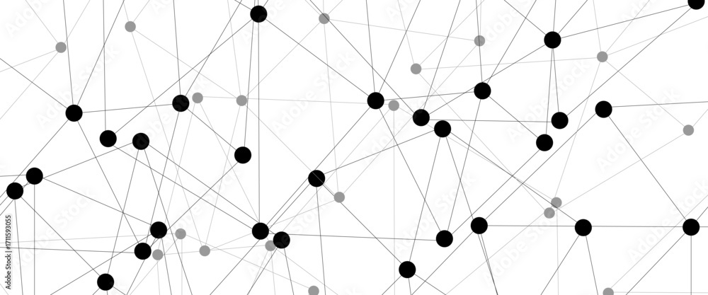 Poster abstract technology dot and line connection digital hi tech design concept background. space for tex