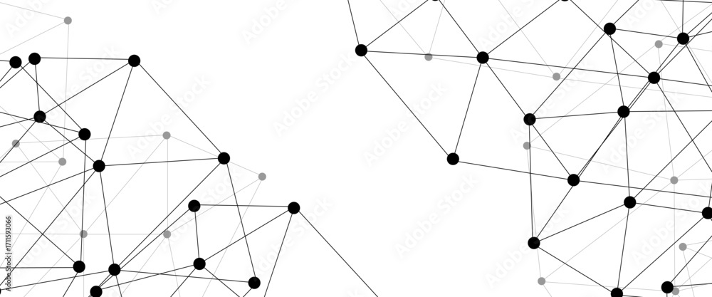 Poster abstract technology dot and line connection digital hi tech design concept background. space for tex
