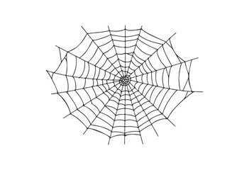 Obraz premium Intricate circular spider web design - stock vector