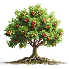 apple tree isolated on white