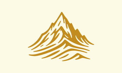 hand draw mountain logo