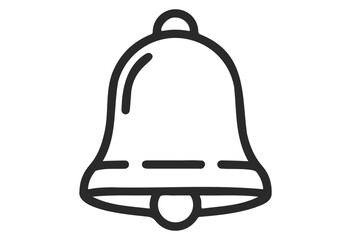 Fototapeta premium Simple black outline icon of a bell with clapper - stock vector