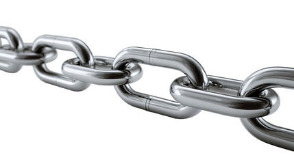 Close-up of a polished metal chain