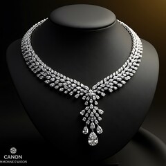 Elegant Diamond Necklace, Luxury Jewelry, Bridal Accessory