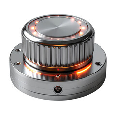 Metallic control knob with lights