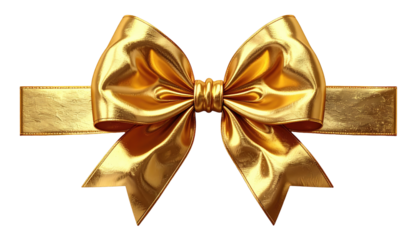 Gold ribbon bow