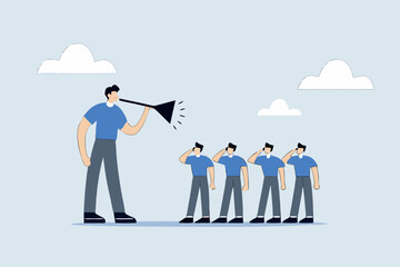 Good listener boss, businessman diligently strives to consider the counsel of all his associates.