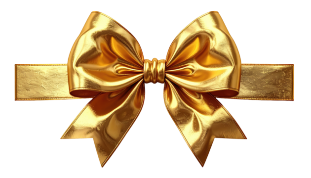 Gold ribbon bow