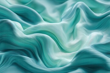 Obraz premium Teal Fabric Texture With Rippled Drape