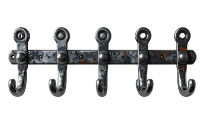 Metal wall hook rack