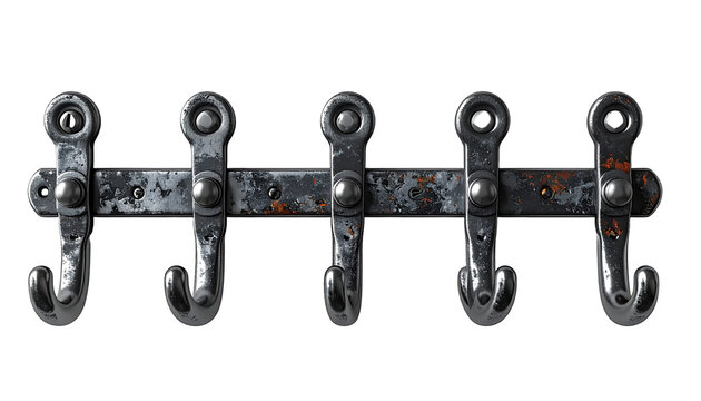 Metal wall hook rack