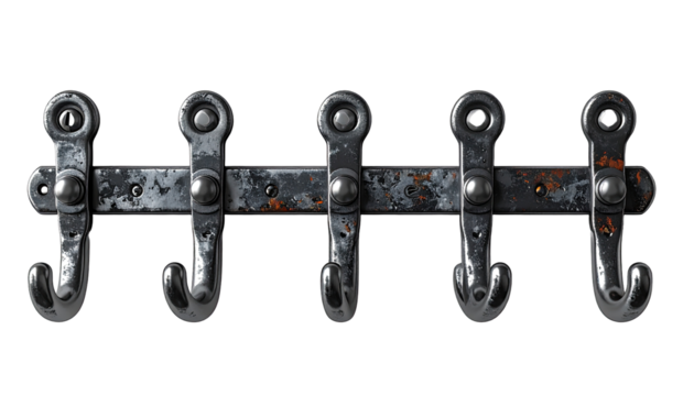 Metal wall hook rack