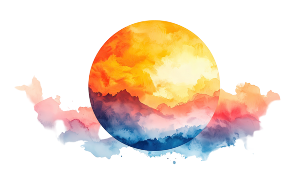 Abstract celestial landscape