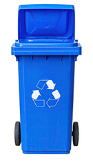 Blue Recycling Bin