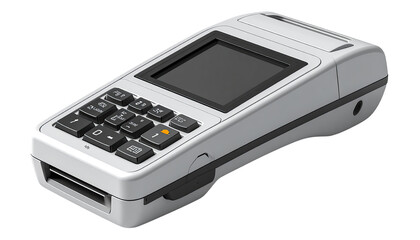 Portable payment terminal angled