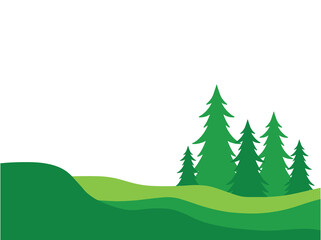 Green Field Scenery Background
