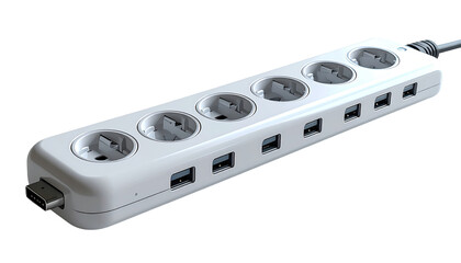 White power strip with USB ports (1)