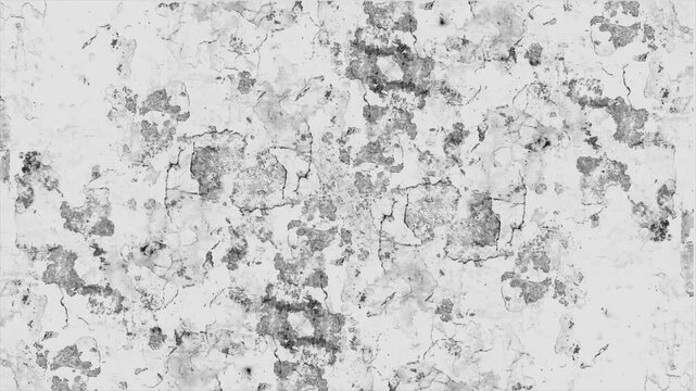White grunge scratches, Noise, dust, grain and roughness on a black screen. Old retro vintage film texture. Looping animation background