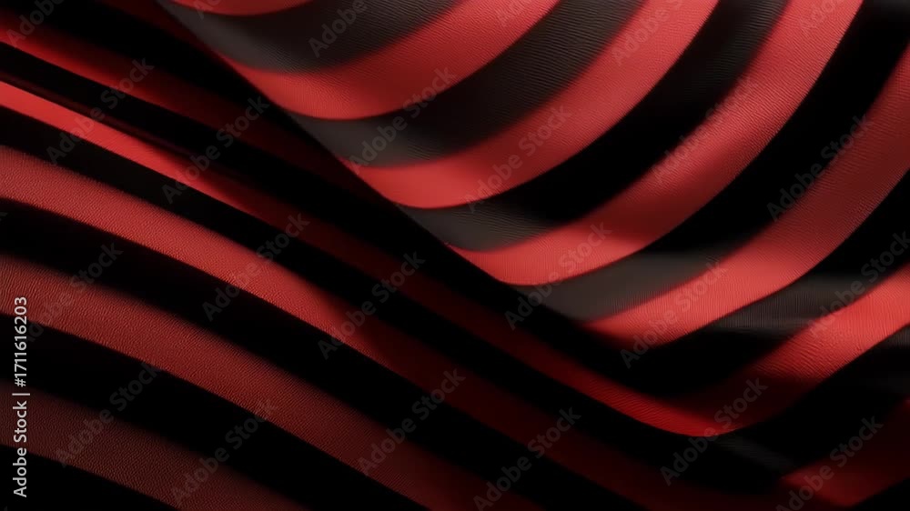 Aufkleber vibrant abstract background showcasing flowing red and black waves creating a dynamic visual experie