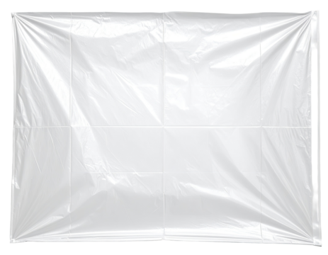 Blank white plastic sheet