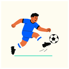 Soccer Dribble &ndash; Player Running with the Ball