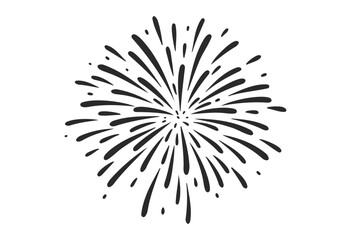 Obraz premium Black and white firework burst design - stock vector