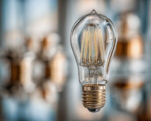 Vintage Style Led Lightbulb With Decorative Pattern