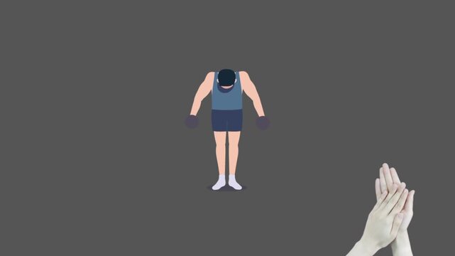new technology workout gym cartoon animation video.