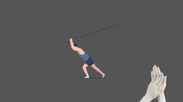 new technology workout gym cartoon animation video.