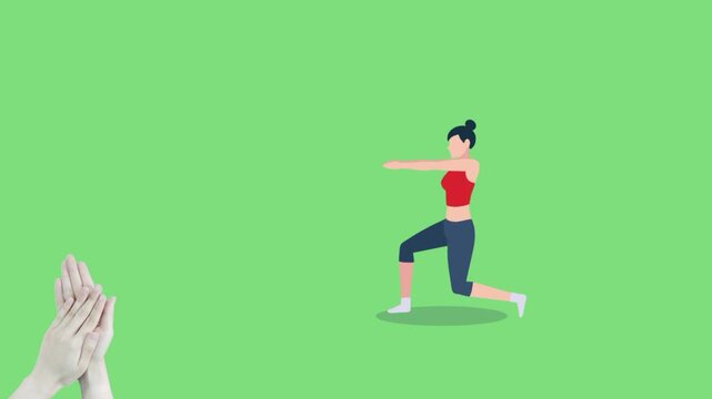 new technology workout gym cartoon animation video.