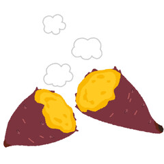 焼き芋のイラスト